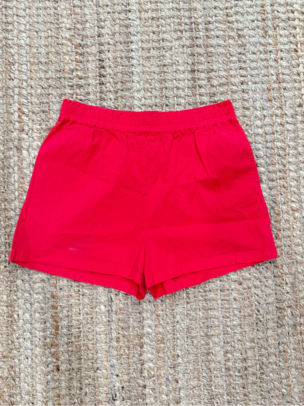 Women’s Buddy Love Red Elastic Waist Shorts